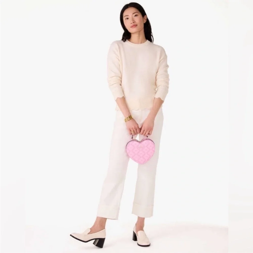 Kate Spade Love Shack Spade Flower  Heart Crossbody, Parisian Rose Color